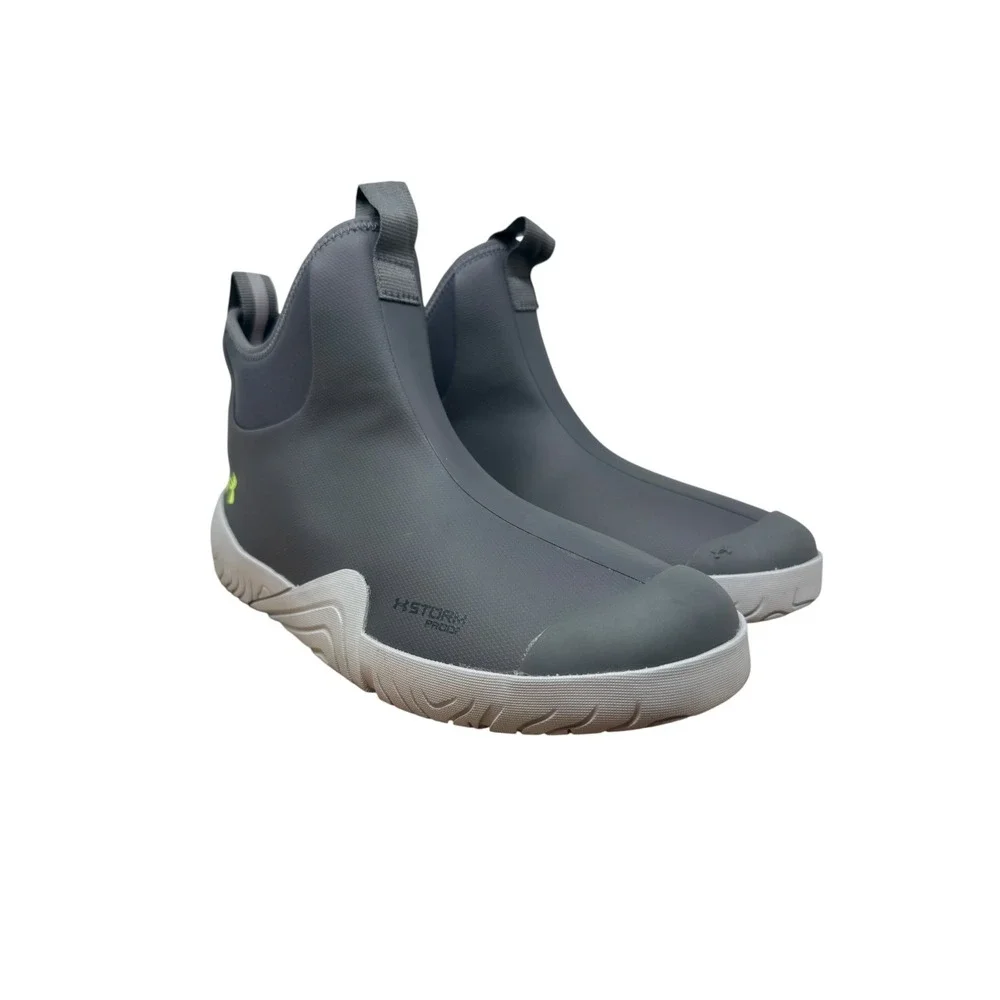 Under Armour Storm Proof deck Boots Mens 11 Grey Neon Waterproof 3026906-101